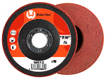 Abrasive discs on fibre glass backing